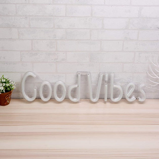 Neon Sign Light | Wall Hanging | Good Vibes - Blue