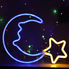 Neon Sign Light | Wall Hanging | Moon Star