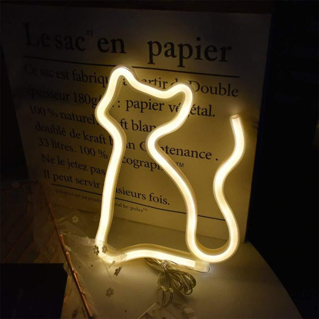 Neon sign lamp Cat