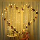 LED Curtain String Lights with Photo Clips - Heart Shape  | Chronos