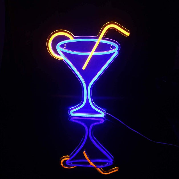 Neon Sign Light | Wall Hanging | Cocktail Glass