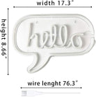 Neon Sign Light | Wall Hanging | Hello