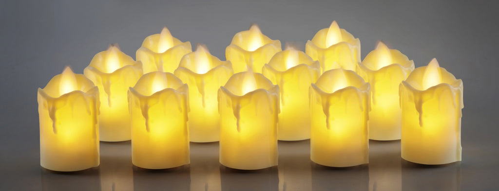 LED Moving Wick Candle | Pack of 12 | 2" - Chronos