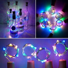 Copper Wire Fairy LED String Lights with Bottle Cork | Multi LED - Battery Operated