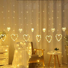 Heart Curtain Lights | Warm White LED - Chronos