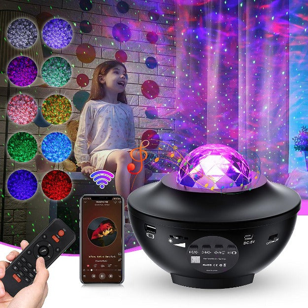 Star & Galaxy Projector Lamp with Bluetooth Speaker Chronos