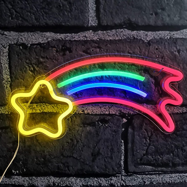 Neon Sign Light | Wall Hanging | Shooting Star
