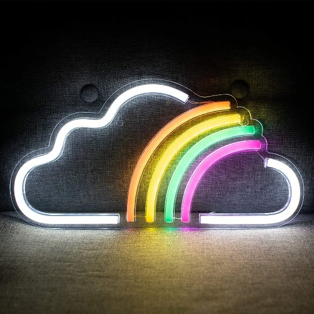 Neon Sign Light | Wall Hanging | Cloud with Rainbow