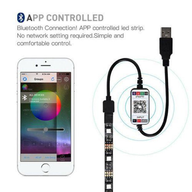 USB RGB LED Strip Lights with Smart App | Customizable Lighting ...