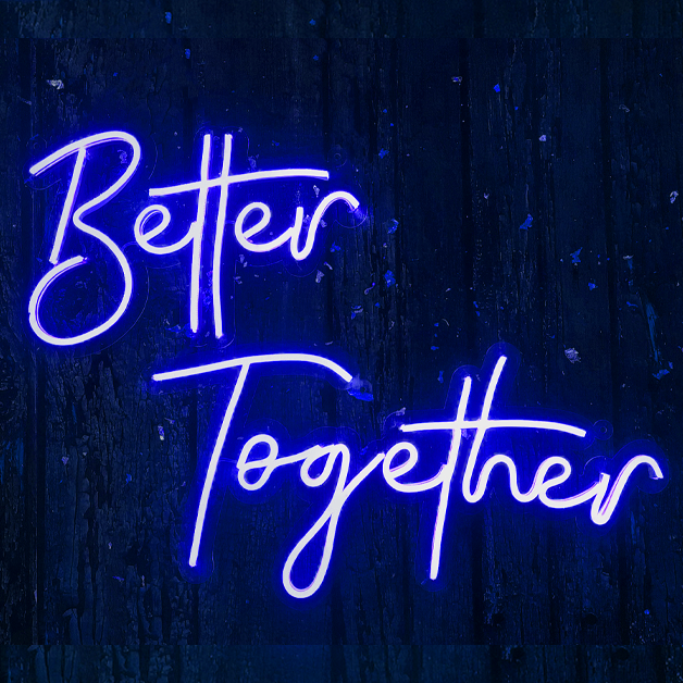 Better Together Neon Sign Light - Blue