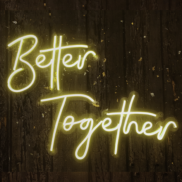 Better Together Neon Sign Light - Premium - Lemon Yellow