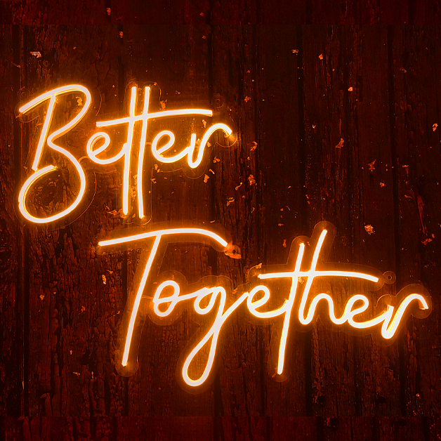 Better Together Neon Sign Light - Orange