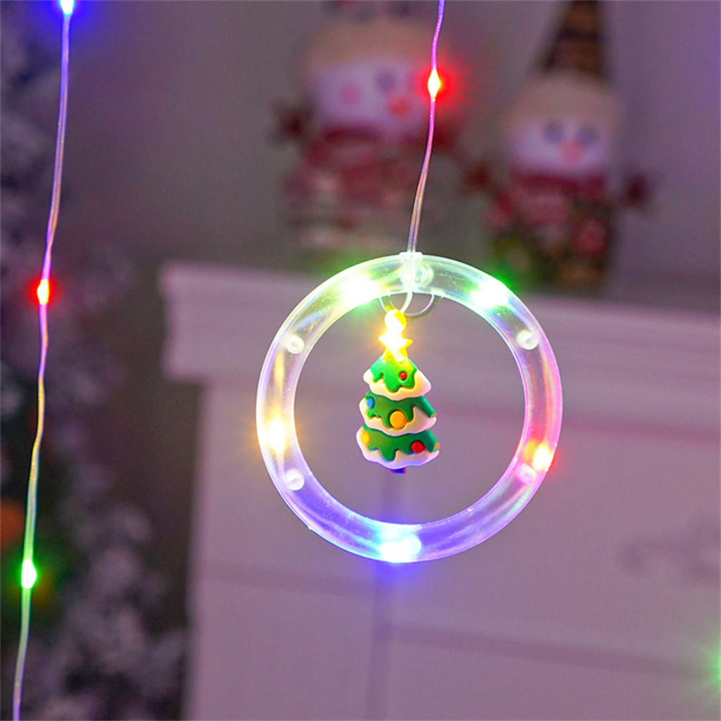 Christmas Rings Curtain Lights | Multi LED | Chronos Lights