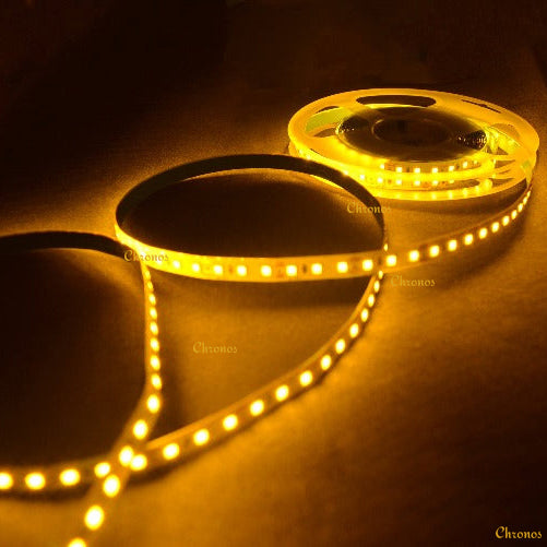 LED Strip Light 2835 SMD LED 120 LED Per Meter Amber Yellow | Chronos lights