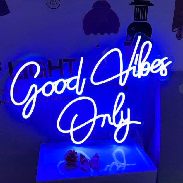 Good Vibes Only | Neon Sign Light | Blue