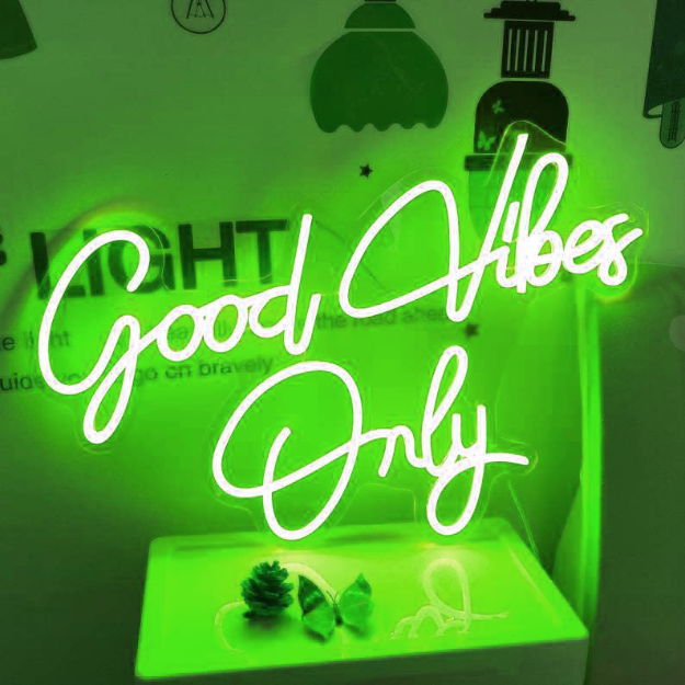 Good Vibes Only | Neon Sign Light | Green