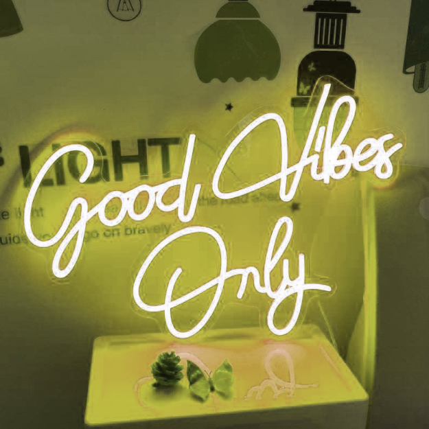 Good Vibes Only | Neon Sign Light Premium | Lemon Yellow
