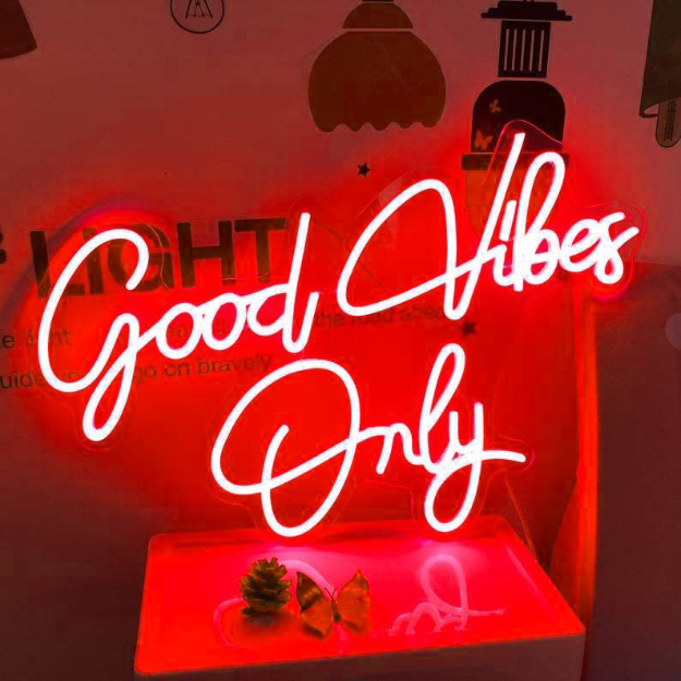 Good Vibes Only | Neon Sign Light | Red
