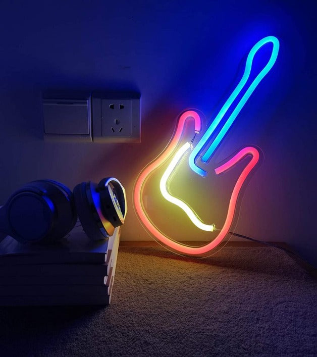 Neon Sign Light | Wall Hanging | Guitar