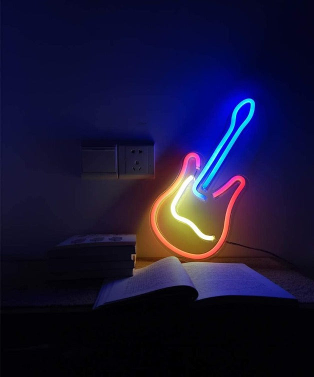 Neon Sign Light | Wall Hanging | Guitar