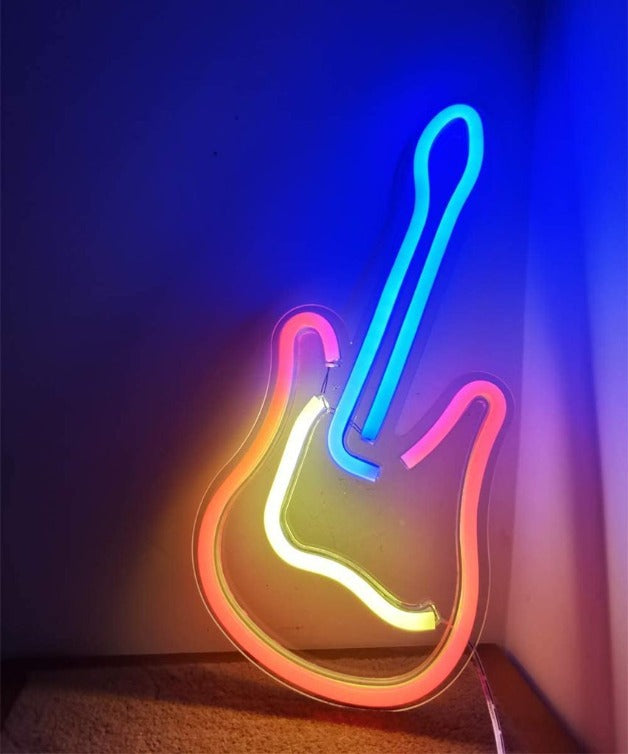 Neon Sign Light | Wall Hanging | Guitar