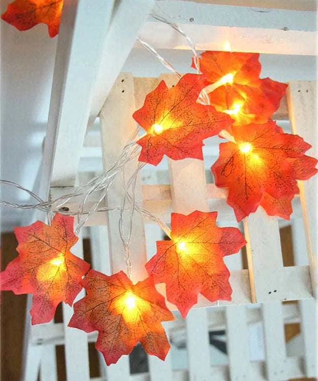 Maple Leaf String Lights | Warm White