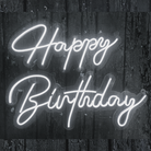 Happy Birthday Neon Sign Light | Model 2 | White