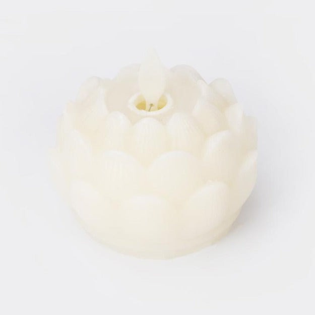 Lotus LED Moving Wick Candle | Warm White | Pack of 6 | Chronos