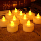 LED Tealight Candle | Ultra Bright Amber Yellow | Pack of 10 - Chronos