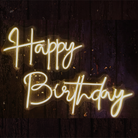 Happy Birthday Neon Sign Light - Model 1 Premium | Lime Yellow