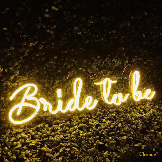 BRIDE TO BE YELLOW NEON SIGN LIGHT CHRONOS