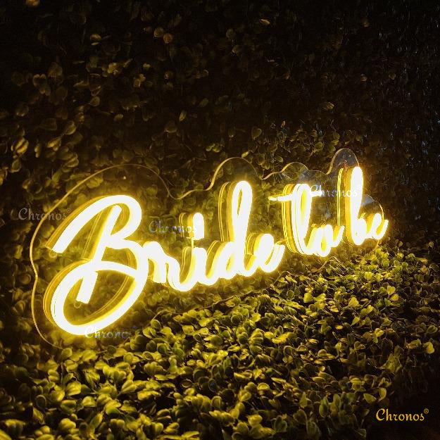 BRIDE TO BE YELLOW NEON SIGN LIGHT CHRONOS