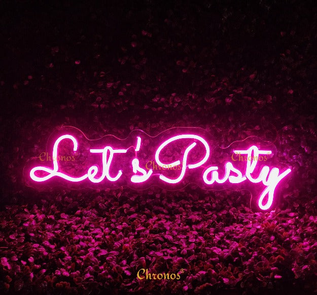Let's Party Neon Sign Light Pink | Chronos