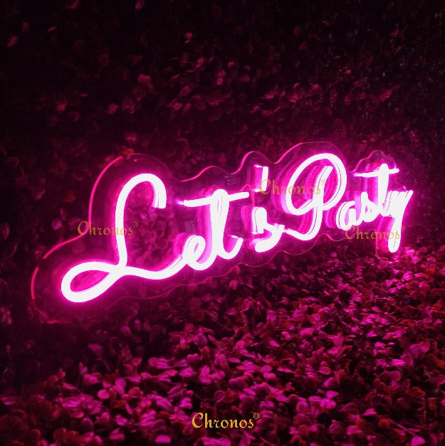 Let's Party Neon Sign Light Pink | Chronos