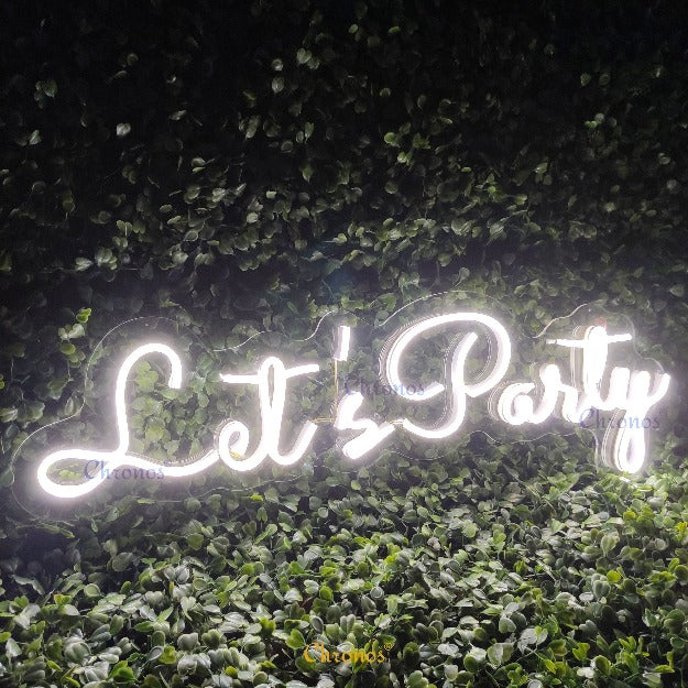 Let's Party Neon Sign Light White | Chronos