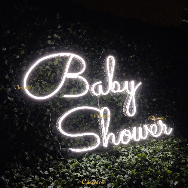 Baby Shower Neon Sign Light | White | Chronos