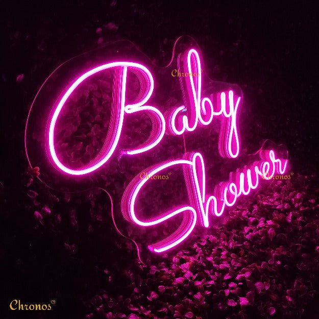 Baby Shower Neon Sign Light | Pink | Chronos