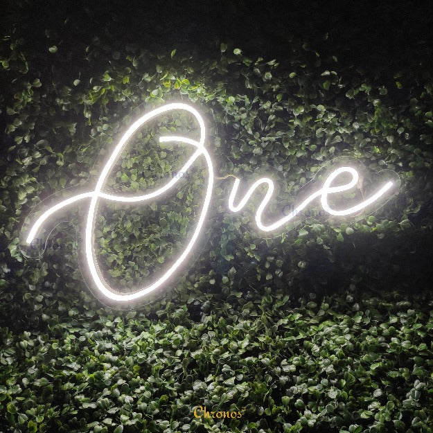 One white | Neon Sign Lights Chronos