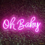 Oh Baby Neon Sign Light | Pink | Chronos