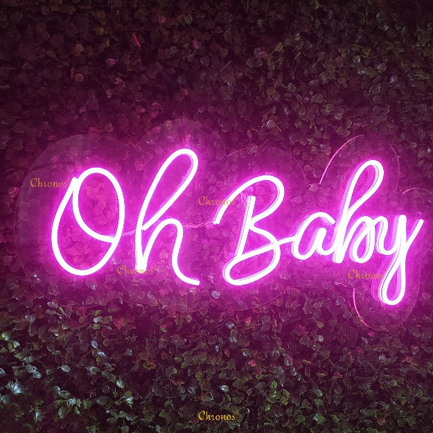 Oh Baby Neon Sign Light | Pink | Chronos
