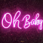 Oh Baby Neon Sign Light | Pink | Chronos