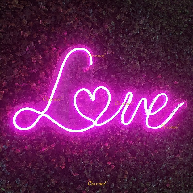 Love Neon Sign Light | Pink | Chronos