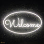 Welcome Neon Sign Light | White | Chronos