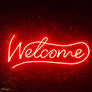 Welcome Neon Sign Light | Red | Chronos