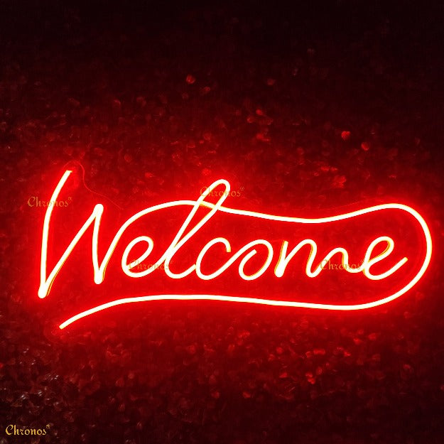 Welcome Neon Sign Light | Red | Chronos