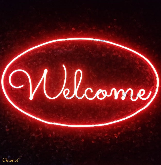Welcome Neon Sign Light | Red 2 | Chronos