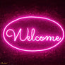 Welcome Neon Sign Light | Pink | Chronos