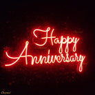 Happy Anniversary Neon Sign Light | Red | Chronos