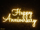 Happy Anniversary Neon Sign Light | Yellow | Chronos