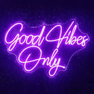 Good Vibes Only | Neon Sign Light | purple